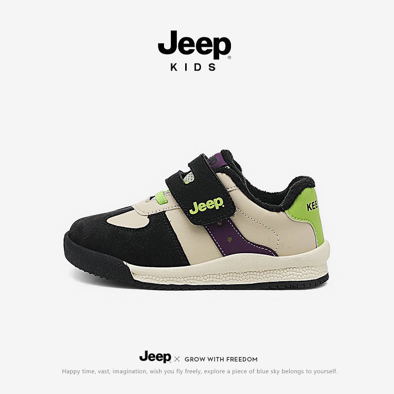 Jeep Kidsren'S Shoes, Kidsren'S Sports Shoes, Velvet Warm Boys' Cotton Shoes, Winter Baby Toddler Shoes, Girls' Shoes - Image 2