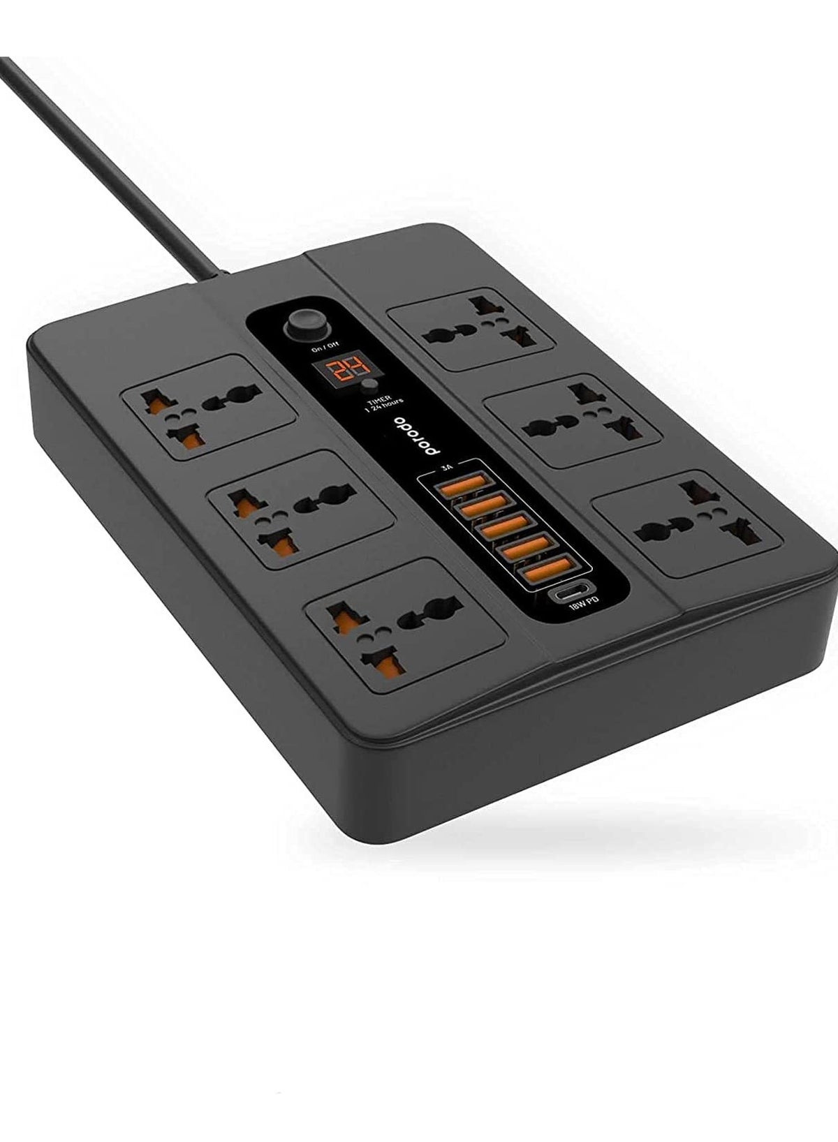 Power Socket Upit Generic Universal Power Socket, 6 AC Output 5 USB Port & USB-C PD 18W ...