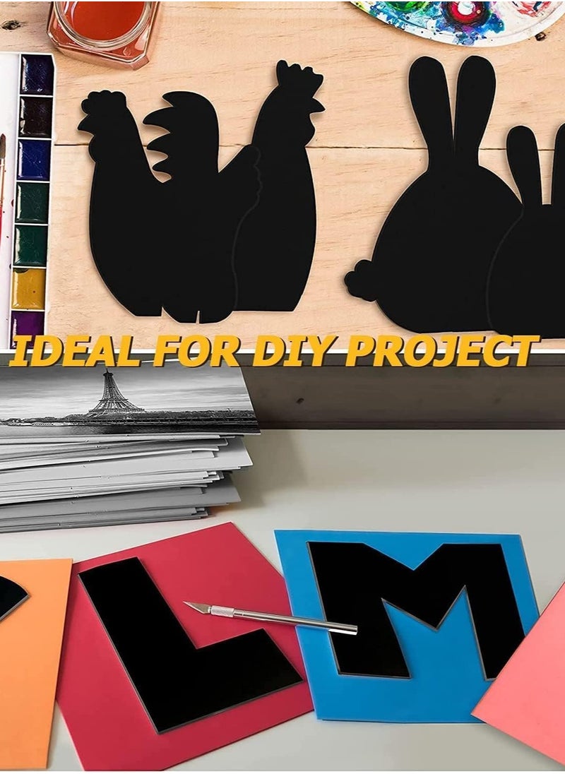 20-Pack A4 Black Foam Boards, 5mm Polystyrene Foam Core Sheets, Large Styrofoam Boards for Crafts, DIY Projects, Art Displays, and Modelling (210 x 297 x 5mm)
