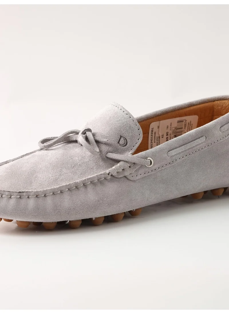 دوفي Gray Men's Suede Loafer Shoes - 105710
