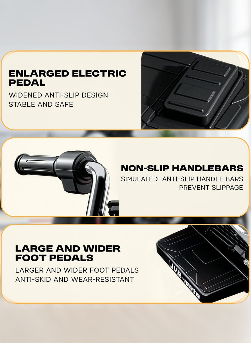 بيبي دراجة كهربائية للأطفال، دراجة كهربائية للأطفال مزودة بإضاءة LED وموسيقى ومُسرّع للقدمين | دراجة أطفال تعمل بالبطارية للأطفال الصغار | دراجة أطفال تعمل بالبطارية للأولاد والبنات من عمر سنتين فما فوق، لون أزرق - Image 5