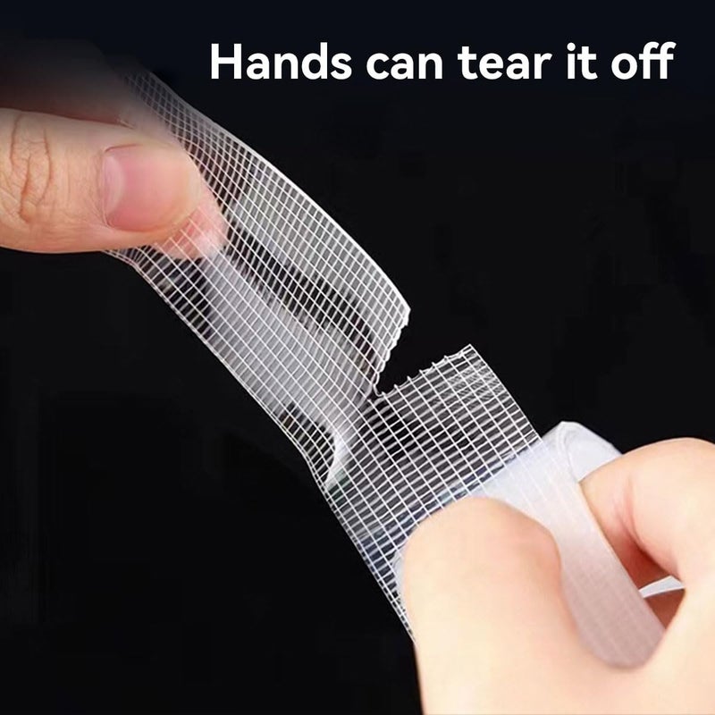 إي سي في في شريط لاصق مزدوج الجوانب للسجاد الفاخر، قطعتان، 2 سم × 5 أمتار - شريط لاصق شفاف عالي التحمل للسجاد والفنون والحرف اليدوية والنجارة - Image 3