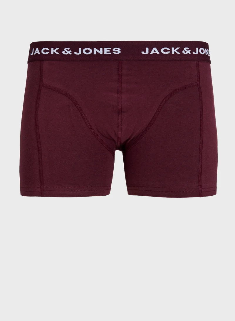 JACK & JONES 3 Pack Logo Band Trunks