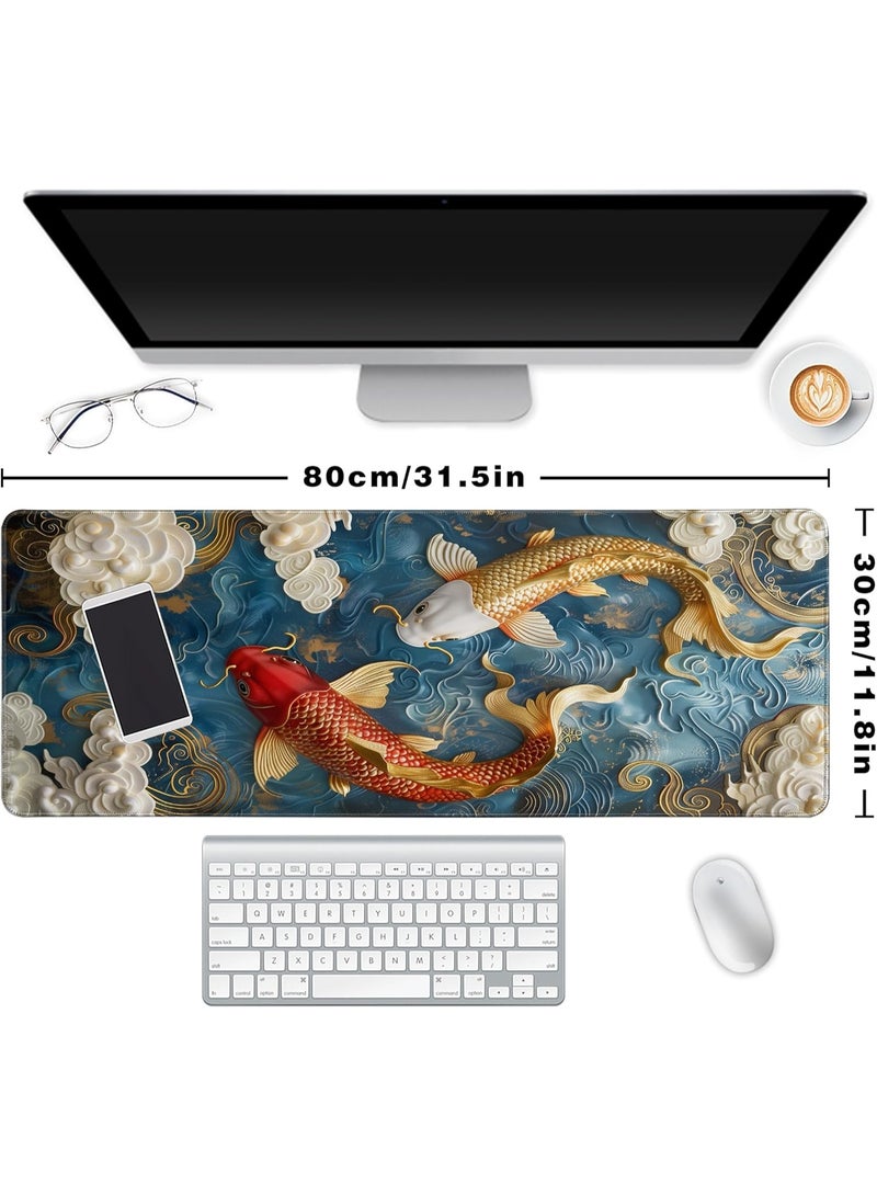 Long Gaming Mouse Pad Extended Anime Large Desk Pad with Non-Slip Base Full Keyboard Mat with Stitched Edges for Gaming and Office 70 x 30 CM (stereokoi) - Image 4