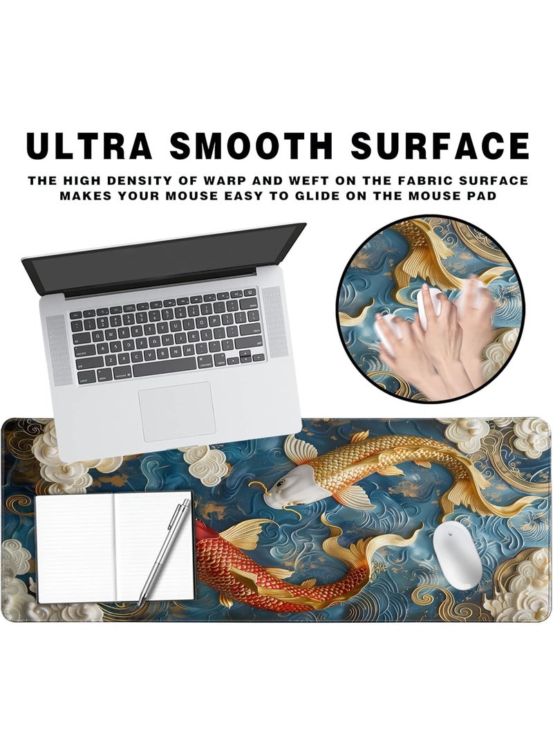 Long Gaming Mouse Pad Extended Anime Large Desk Pad with Non-Slip Base Full Keyboard Mat with Stitched Edges for Gaming and Office 70 x 30 CM (stereokoi) - Image 3