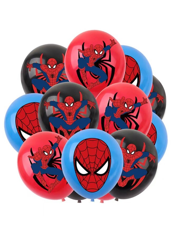 كابتن تيك مجموعة بالونات سبايدر مان مع لافتة عيد ميلاد سعيد، أعلى الكعكة، مثالية للتخرج وحفلات استقبال المولود الجديد وأعياد الميلاد وحفلات العزوبية، مناسبة للاستخدام الداخلي والخارجي - Image 3