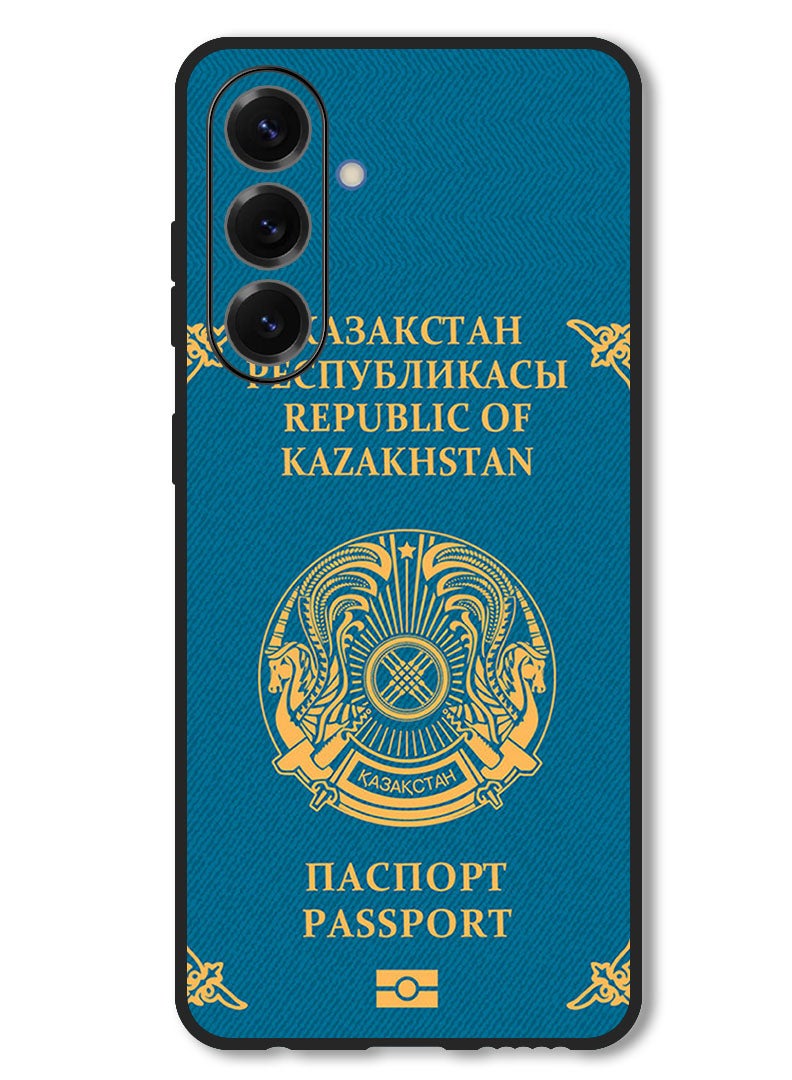 Theodor Case Compatible with Samsung Galaxy F56 6.74 Inch Protection Shockproof Bumper Cover Kazakhstan Passport - Image 1