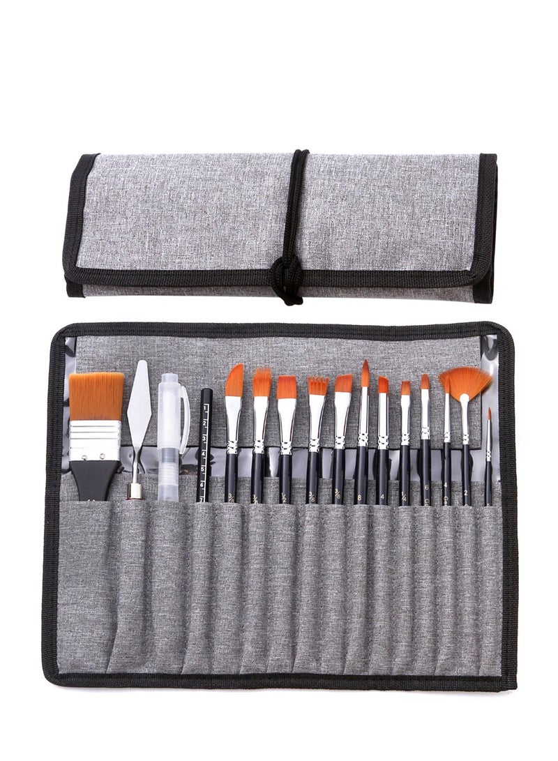 Professional Watercolor Brush Set, Soft Nylon Hair Brushes in Various Sizes for Acrylic, Oil, and Gouache Painting - Image 1