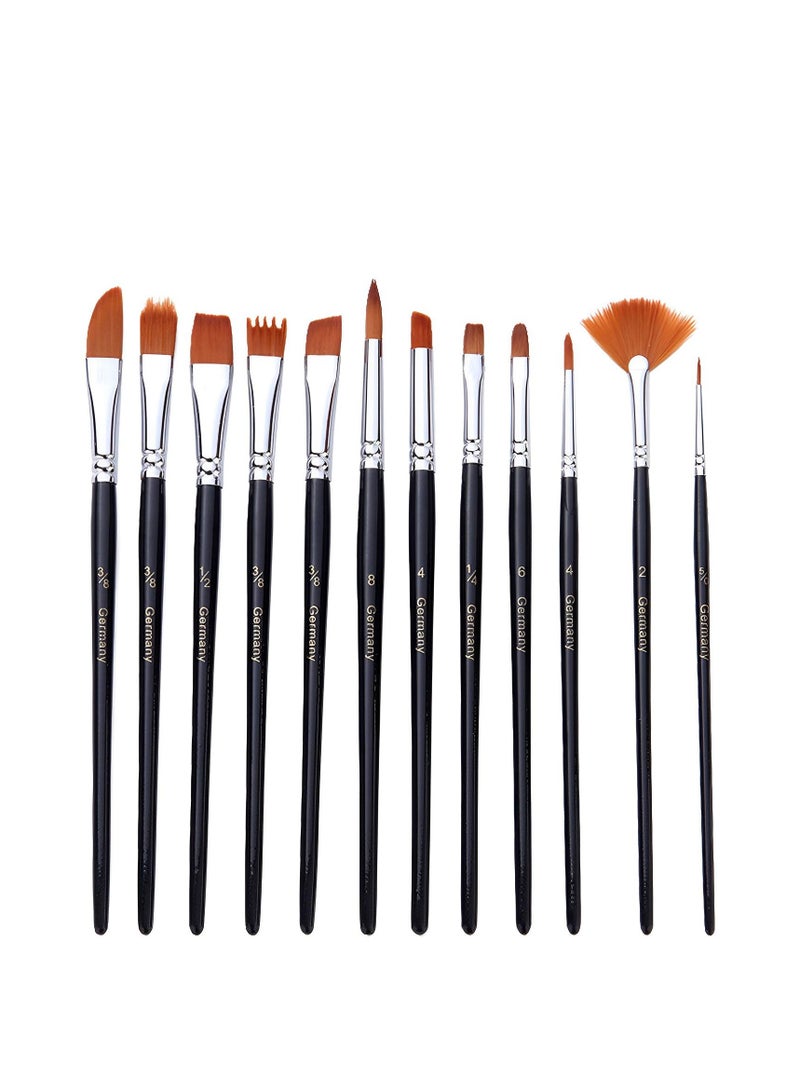 Professional Watercolor Brush Set, Soft Nylon Hair Brushes in Various Sizes for Acrylic, Oil, and Gouache Painting - Image 3