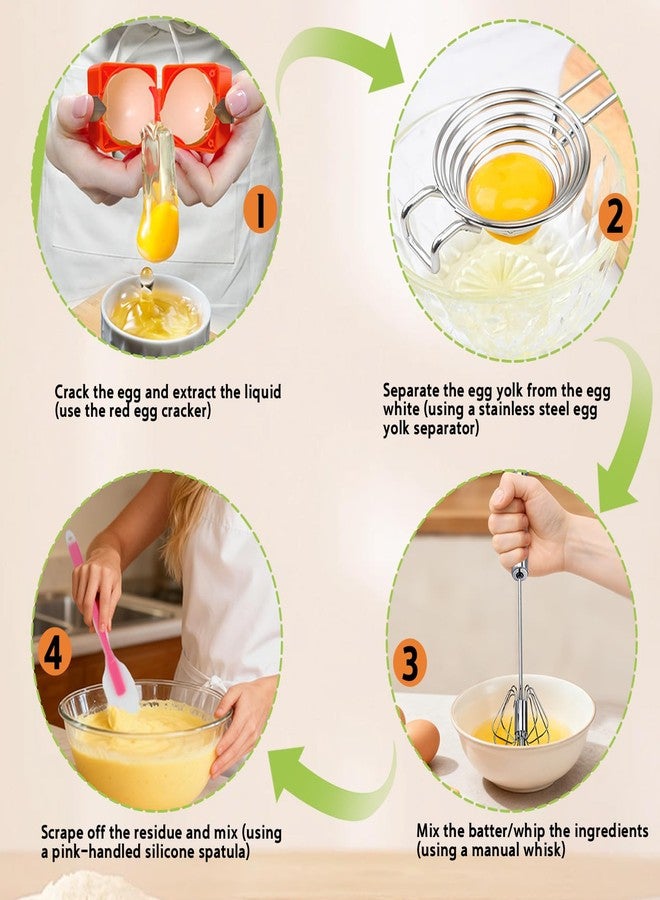 Musibo Semi-automatic Whisk, Stainless Steel Egg Whisk, Hand Mixer Egg Beater, Egg Spinner, Wisking Tool, Hand Push Mixer Stirrer for Blending, Whisking, Beating & Stirring (12in) - Image 4