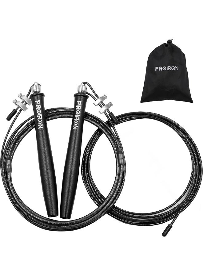 PROIRON PROIRON Skipping Rope Speed Jump Rope Double 360° Swivel Ball Bearings Tangle-free with Aluminum Handle Adjustable Jumping Rope (2 Cables) for Cardio Exercise, Double Unders, Boxing, MMA - Image 1
