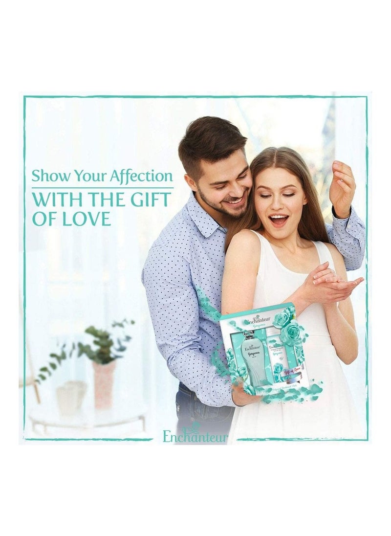 Enchanteur مجموعة هدايا عطر انشانتر او دي تواليت ومزيل العرق - رائع، هدية الحب، 175 مل  - Image 3