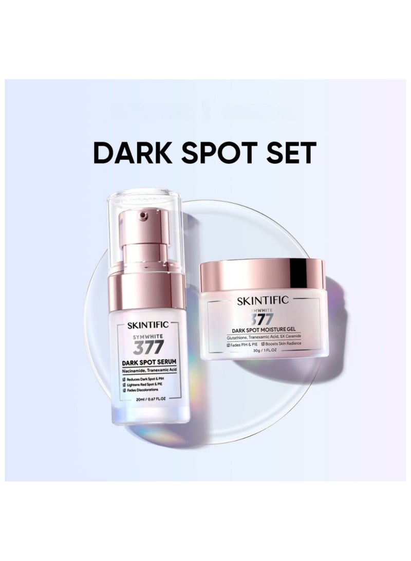 SKINTIFIC Sym White 377 Dark Spot Set Dark Spot Serum 20ml + Dark Spot Moisturizer Gel 30g - Image 1