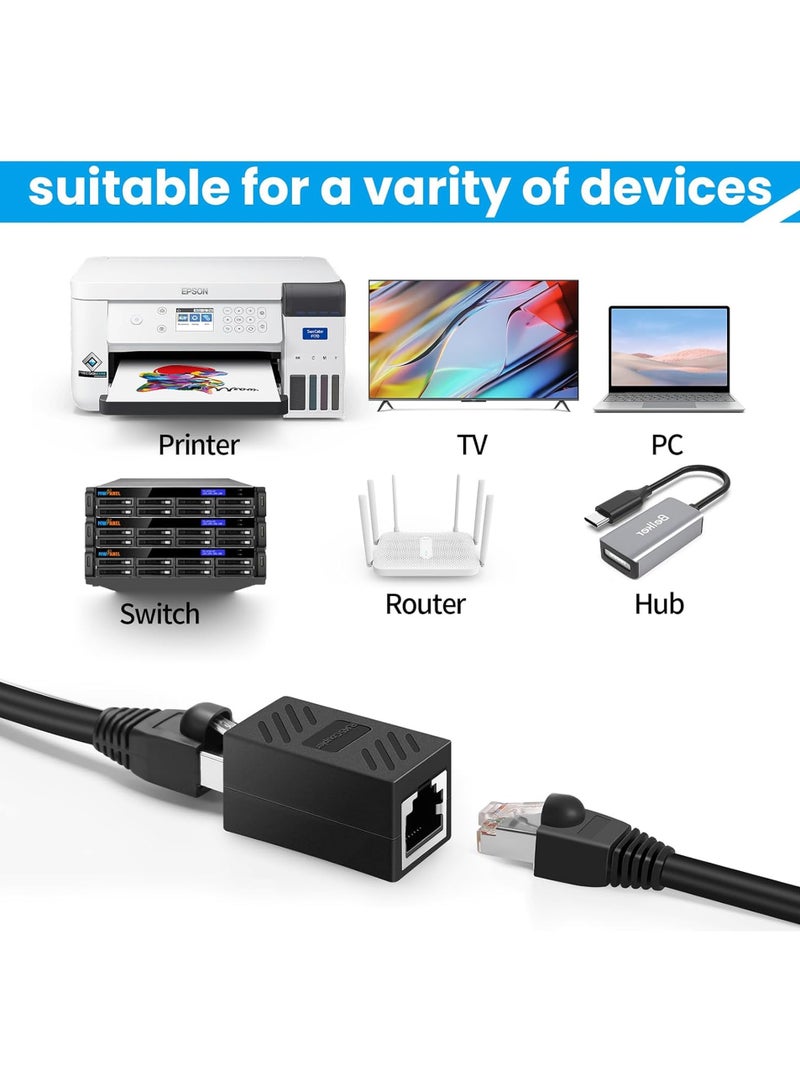 مقرنة RJ45 ، مقرنة إيثرنت - أنثى إلى أنثى موسع كابل شبكة الإنترنت ل Cat7 / Cat6 / Cat5e / Cat5 ، 10 عبوات - Image 5