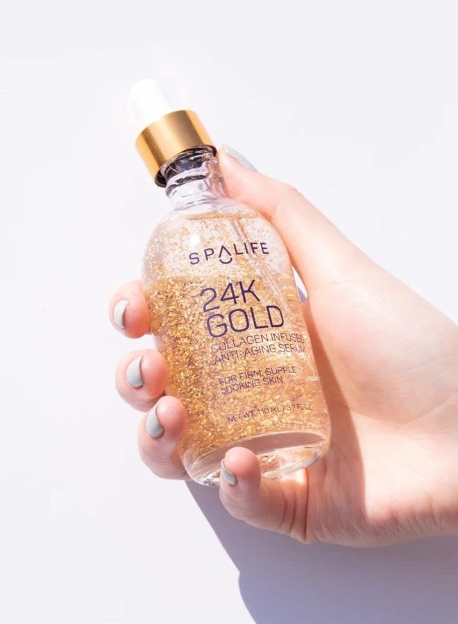 SpaLife Nourishing Anti-Aging Gold & Silver Serums (Anti-Aging 24k Gold & Collagen) 110 ML(3.7 oz) - Image 5
