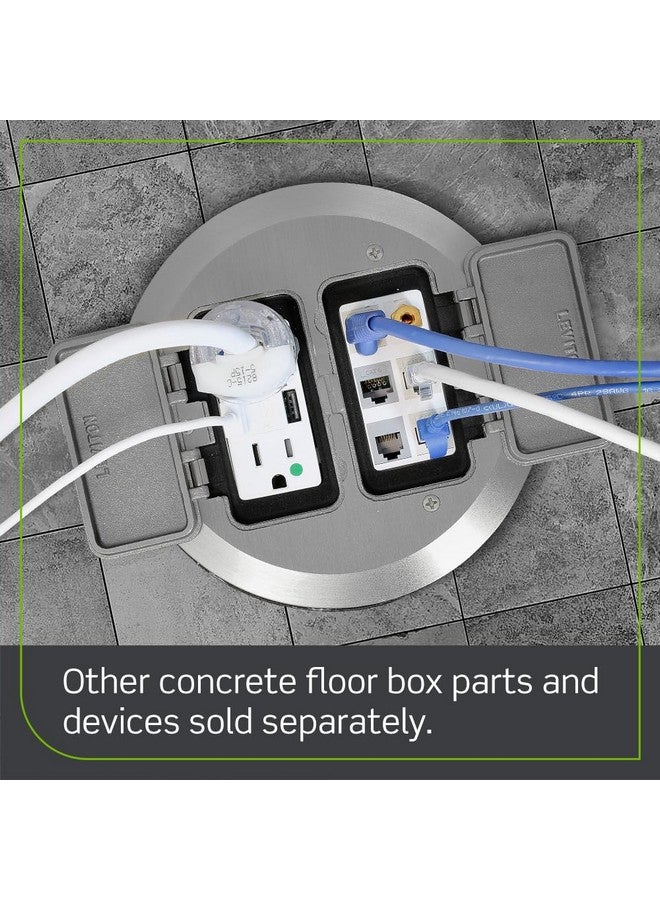 Leviton 2-Gang Concrete Floor Box System, Gray, FBBOX-GY - Image 1