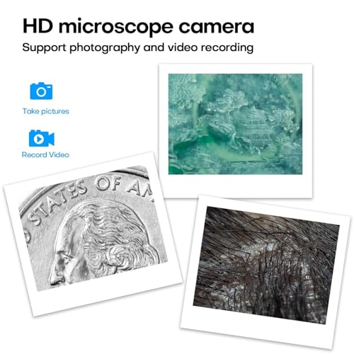 MICROWARE WiFi Wireless Digital Microscope 4K HD Wi-Fi Microscope Camera Digital Magnifier Compatible for iPhone, Android Phones and PC (Black) - Image 3