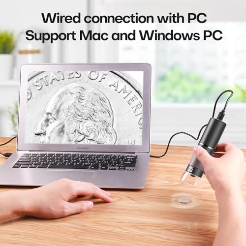 MICROWARE WiFi Wireless Digital Microscope 4K HD Wi-Fi Microscope Camera Digital Magnifier Compatible for iPhone, Android Phones and PC (Black) - Image 4