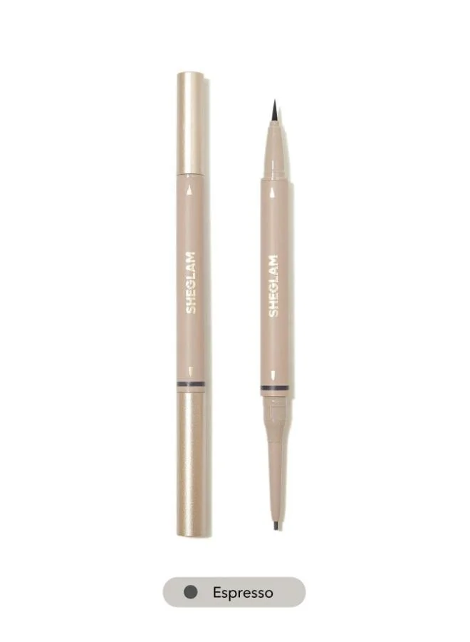 SHEGLAM Brows On Demand 2-In-1 Brow Pencil - Espresso