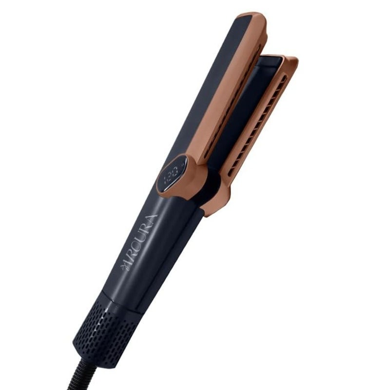 Premium One-Step Ionic Hair Dryer and Straightener, 200M Ionic Technology, Ceramic with Board Lock Design, Champagne Silver - Ideal for Medium to Long Hair - Image 3