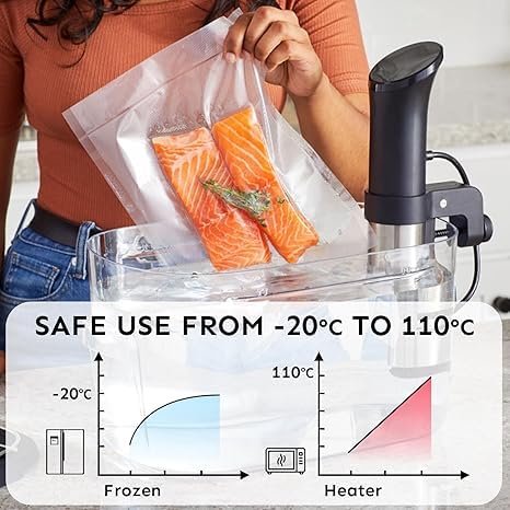 Shrevi Vacuum Sealer Bags for Food 100 Quart Commercial Grade Embossed Food Vacuum Bags PreCut Food Saver Bags for Sous Vide17x25 Meal Prep and Storage BPA Free - Image 5