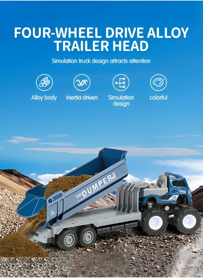 GROIC - Inertia dump truck,Big Dump Truck Toy,Push and Go Car Alloy Beach Construction Toy,Kids Construction Toys Trucks,Kid's Toy Car - Image 1