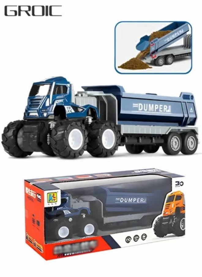 GROIC - Inertia dump truck,Big Dump Truck Toy,Push and Go Car Alloy Beach Construction Toy,Kids Construction Toys Trucks,Kid's Toy Car - Image 1