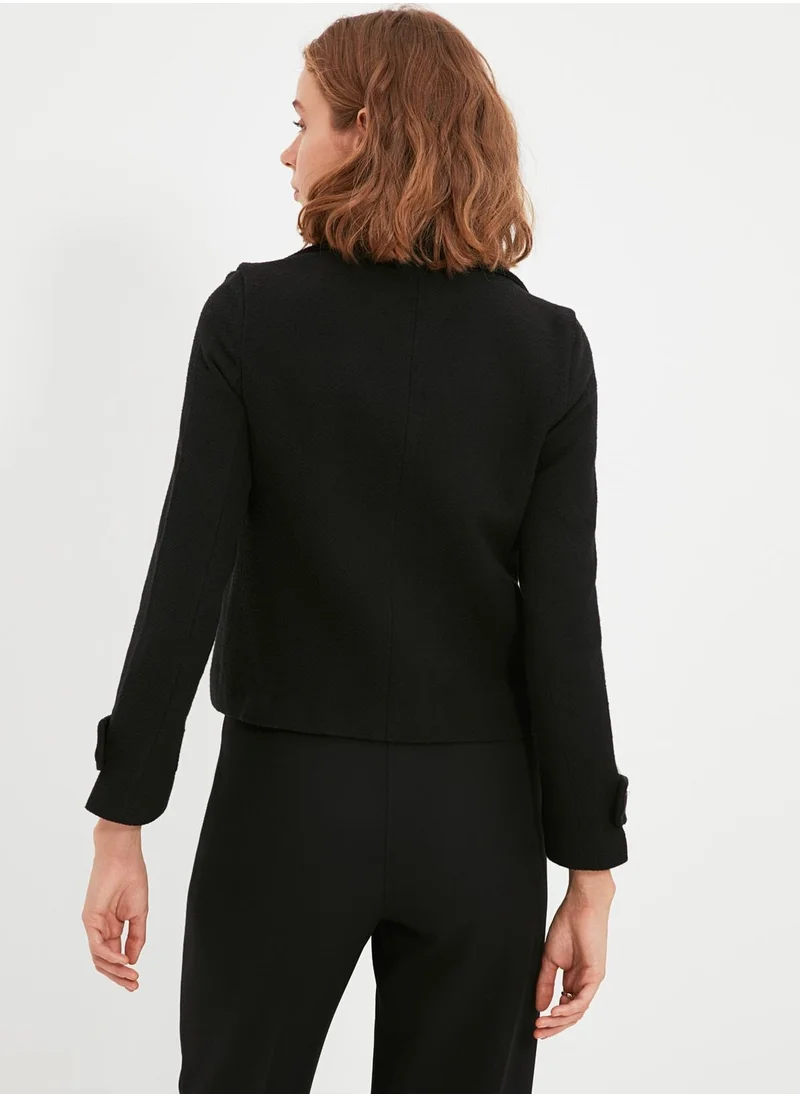 trendyol High Neck Double Breasted Coat