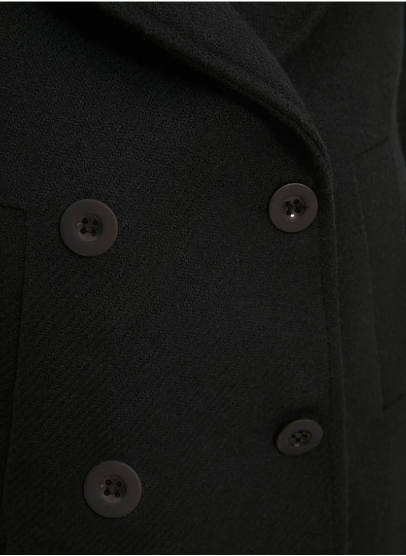 trendyol High Neck Double Breasted Coat