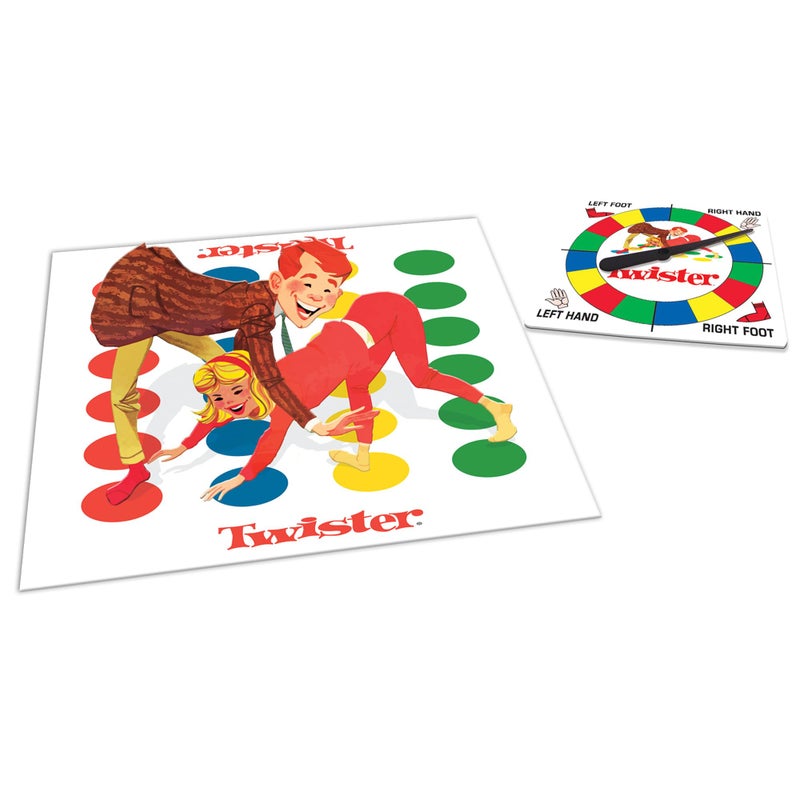 Winning Moves Classic Twister with Retro Design and Oversized Spinner by Winning Moves Games USA, Party Game for 2-4 Players, Indoor and Outdoor Fun for Kids Ages 6+ - Image 2