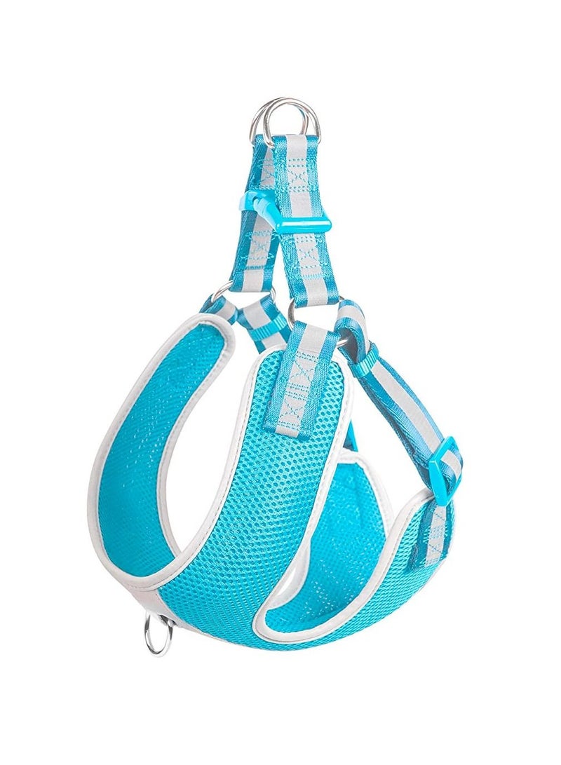fida Step in Dog Harness Body Belt Reflective Sky Blue Small - Image 1