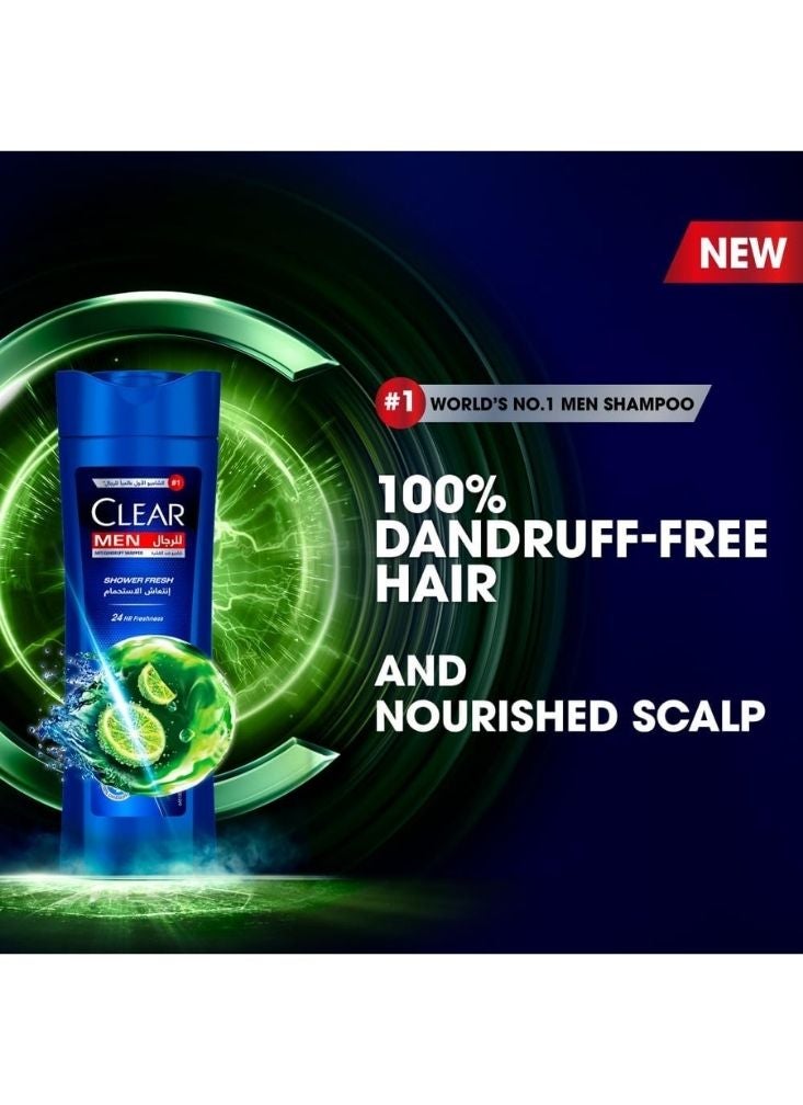 CLEAR Shampoo For Men, Anti Dandruff Shampoo, Shower Fresh, Lemon and Mint, 24 Hr Freshness 190ml - Image 2