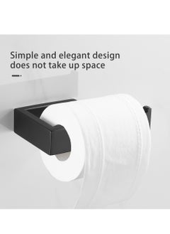 Toilet Paper Holder Adhesive Toilet Roll Holder Stainless Steel Tissue Holder Wall Mounted for Bathroom Kitchen(Black) - pzsku/ZE82827276F81C44A6D62Z/45/_/1726405799/2d59e299-908e-4705-a3f3-59639d80b7e7