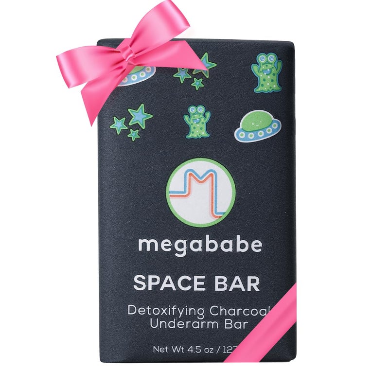 Megababe Underarm Bar Soap - Space Bar | Stocking Stuffer Holiday Gift | With Detoxifying Charcoal for Odor Control | 4.5 oz - Image 1