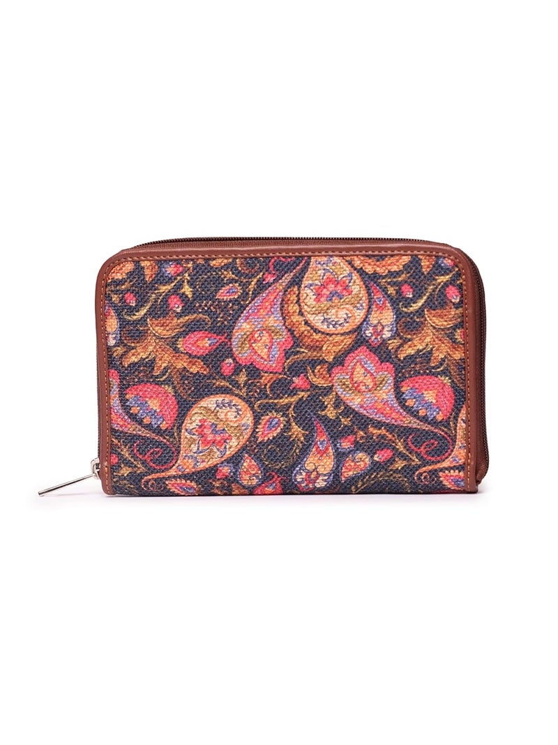 ZOUK محفظة نسائية كلاسيكية مزودة بسحاب مصنوعة يدويًا من مواد نباتية - Image 4