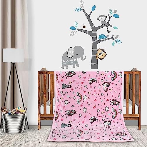 Florida All Season AC Baby Blanket Swaddler Wrapper Flannel Soft and Comfortable for 0-6 Years Babies with Adorable Prints and Designs - Image 1