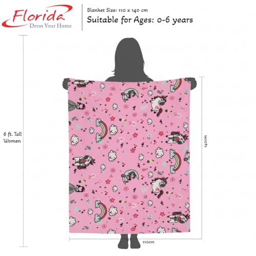 Florida All Season AC Baby Blanket Swaddler Wrapper Flannel Soft and Comfortable for 0-6 Years Babies with Adorable Prints and Designs - Image 3