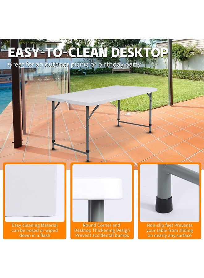 إيه تي إم طاولة قابلة للطي باللون الأبيض 180x72x76.5سنتيمتر - Image 2