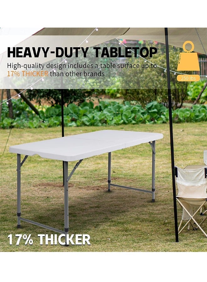 إيه تي إم طاولة قابلة للطي باللون الأبيض 180x72x76.5سنتيمتر - Image 4