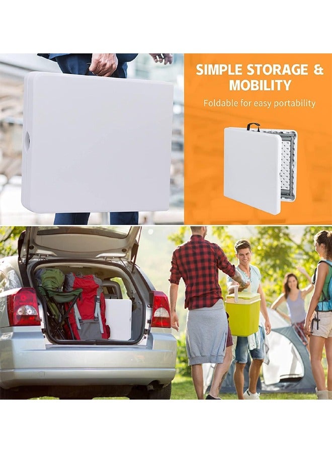 إيه تي إم طاولة قابلة للطي باللون الأبيض 180x72x76.5سنتيمتر - Image 3