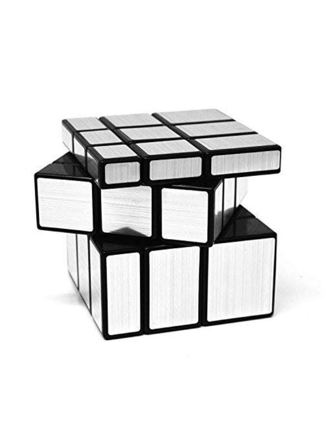D-FantiX - DFantiX Shengshou Mirror Cube 3x3x3 Speed Cube 3x3 Mirror Blocks Cube Different Shapes Silver Cube 57mm - Image 1