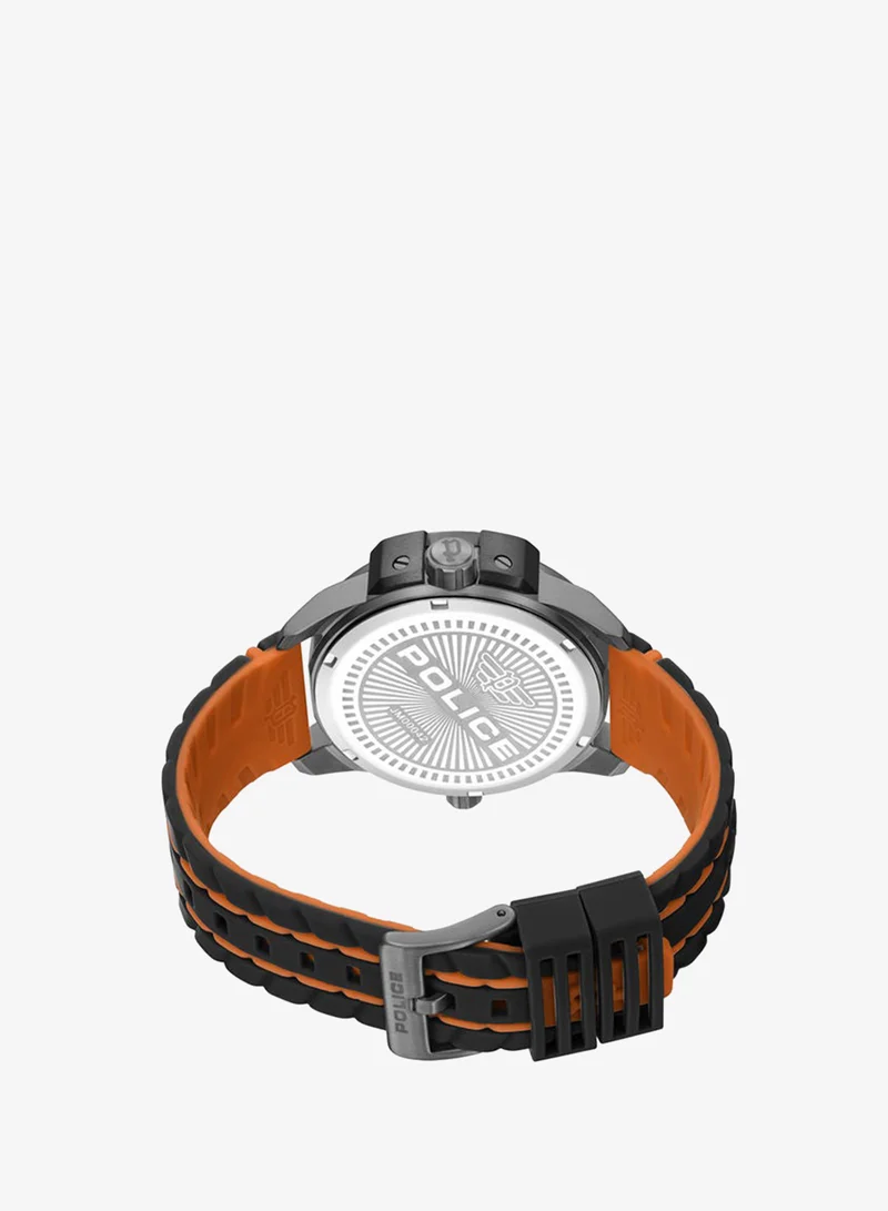Police  POLICE - Underlined Watch For Men Black & Grey Dial With Black Silicone Strap - PEWJM0004201 for Men | Best Price UAE