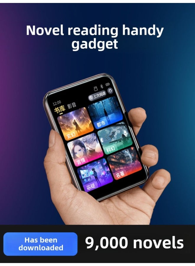 MP4 Novel Mp5 E-book Reader Bluetooth MP3 Walkman Student Version Senior High School Mp6p7-Body Color:2.0inch Touch Screen Version [bluetooth 6.0/long Battery Life Model]-Memory Capacity:128g [more Than 9,000 Types Of Novels + Songs + Movies Have Been Placed] - Official Standard Configuration