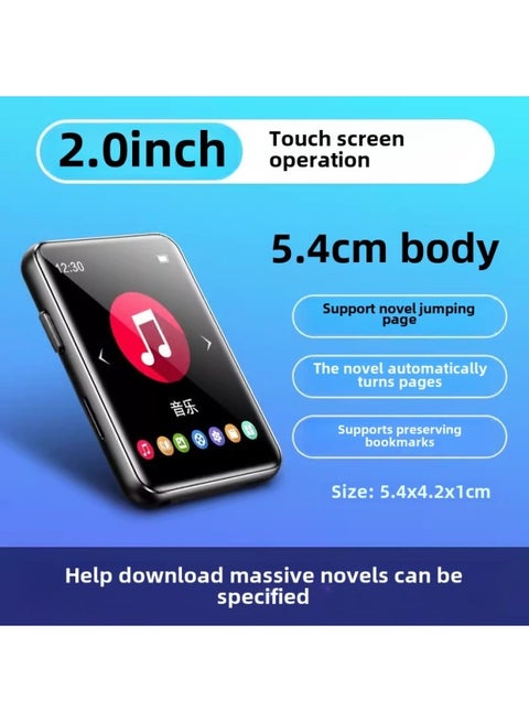 MP4 Novel Mp5 E-book Reader Bluetooth MP3 Walkman Student Version Senior High School Mp6p7-Body Color:2.0inch Touch Screen Version [bluetooth 6.0/long Battery Life Model]-Memory Capacity:128g [more Than 9,000 Types Of Novels + Songs + Movies Have Been Placed] - Official Standard Configuration