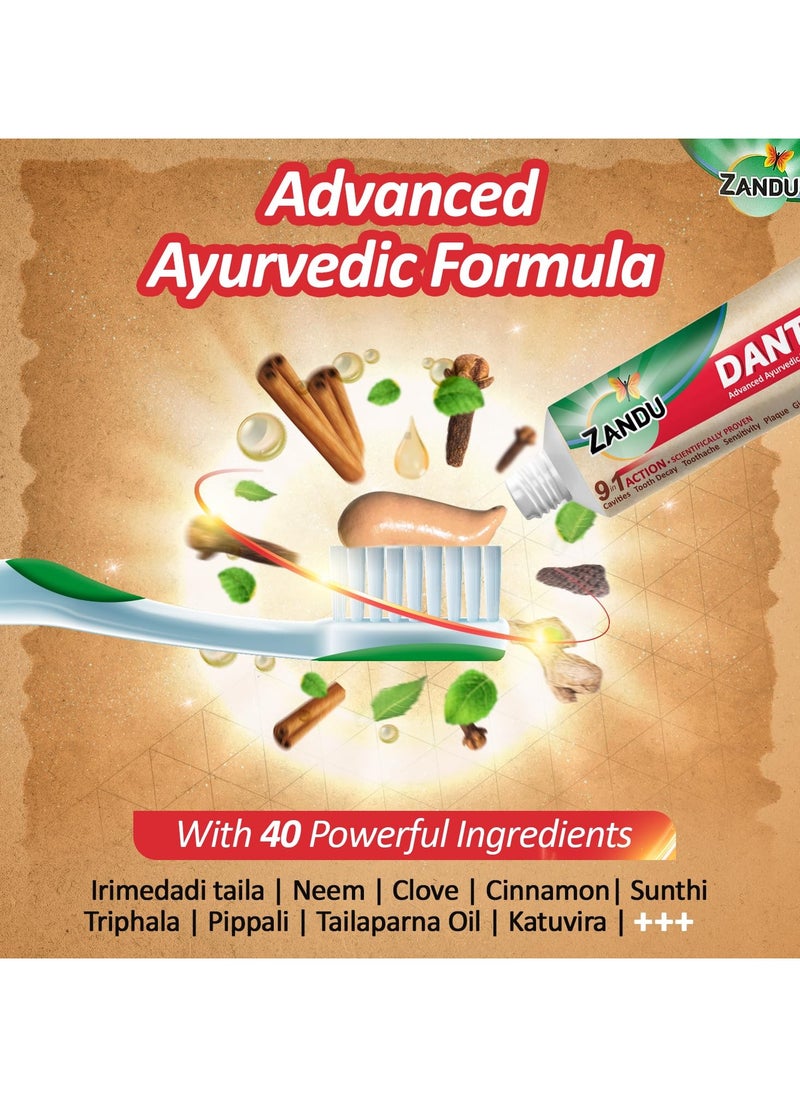 Zandu - Dentifier 400g treats 9 dental issues Contains Erimidadi oil Advanced Ayurvedic toothpaste Scientifically proven formula - Image 1