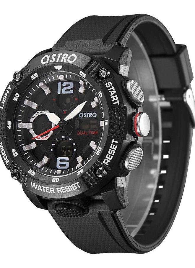 ASTRO Men's Analog-Digital Black Dial Watch - A22810-PPBB