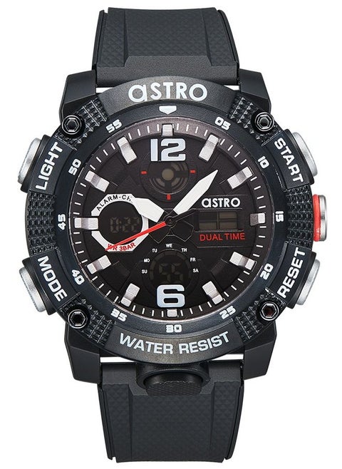 ASTRO Men's Analog-Digital Black Dial Watch - A22810-PPBB