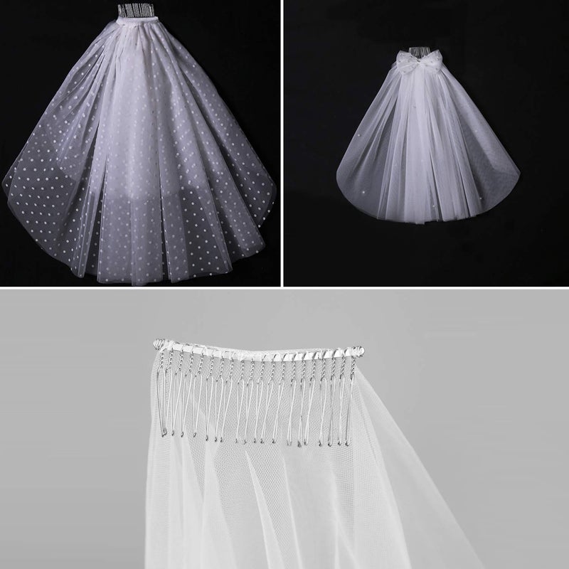 Senkary 10 Pieces Metal Hair Comb Clip Wire Wedding Bridal Veil Combs for Women (20 Teeth, Silver) - Image 5