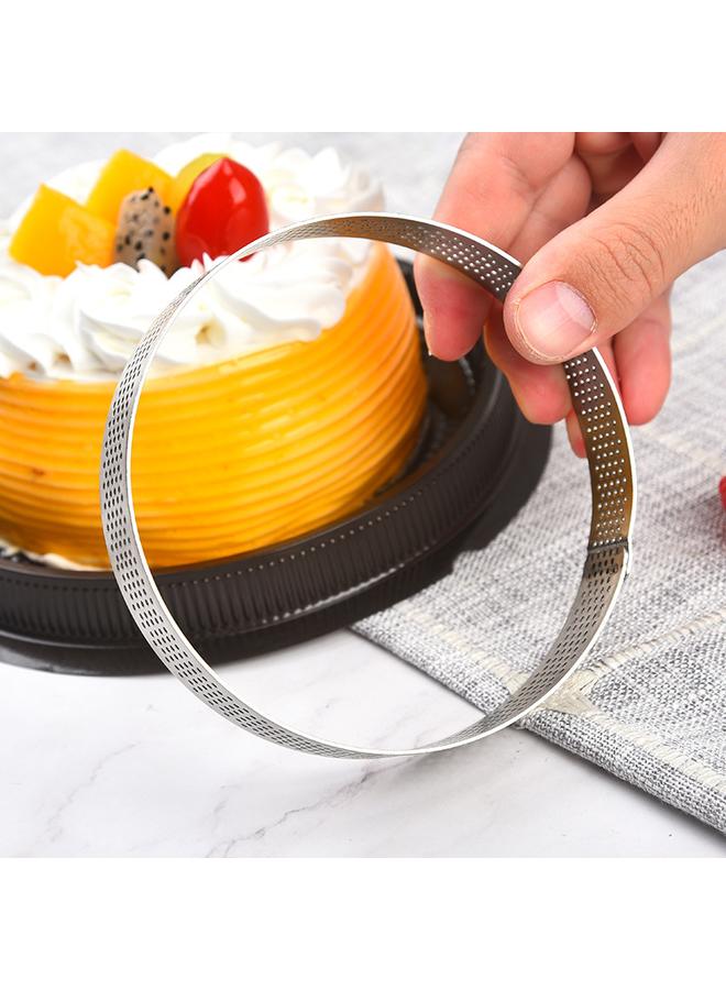 Bluejw Stainless Steel Mousse Circle Round Punching Tower Circle With Holes French Mousse Cheese Tart Circle Baking Cake Circle Mold - Image 5