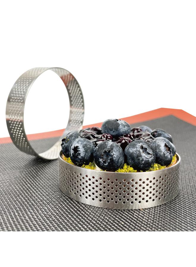 Bluejw Stainless Steel Mousse Circle Round Punching Tower Circle With Holes French Mousse Cheese Tart Circle Baking Cake Circle Mold - Image 2
